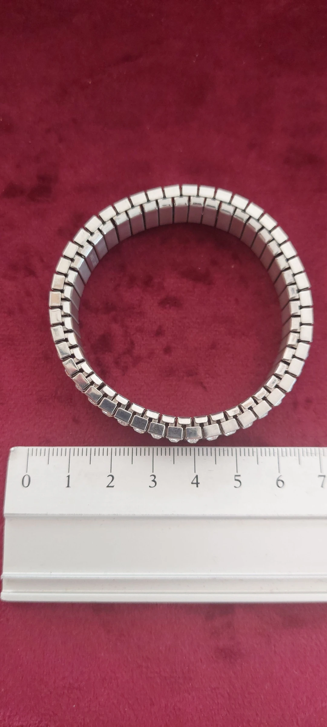 ✨ Uittrekbare Magnetische Armband van Staal & Kristalwitte Strass ✨ – photo 5
